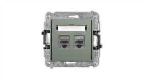 Mini Mechanizm Gniazda Komputerowego Podwójnego 2Xrj45, Kat. 8, Ekranowany,...