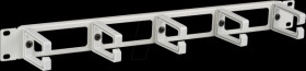 699992.1GR 19" 1U cable management panel, 5 plastic brackets