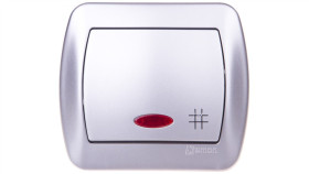 Simon Akord Łącznik Krzyżowy Z Podświetleniem Aluminium Metalizowane Aw7l/26