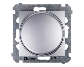 Simon 54 Ściemniacz naciskowo-obrotowy 20-500W srebrny mat DS9T.01/43