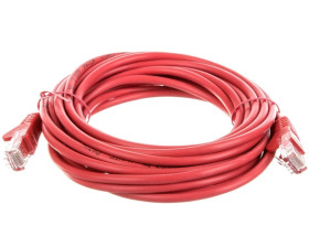 Kabel krosowy patchcord U/UTP kat.5e CCA czerwony 5m 68379