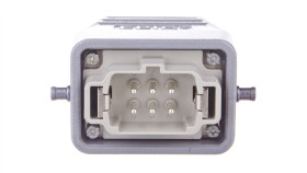 Zestaw Kompletny 6+Pe Stykowy Męski /Obudowa Wtyczki + Wkład/ Kit H-Be 6 Ss...