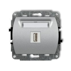 TREND Gniazdo pojedyncze USB-AA 3.0 srebrny metalik 7GUSB-5