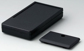 PMMA Pocket enclosure, (L x W x H) 105 x 58 x 18.5 mm, black (RAL 9005), IP41, A9071209