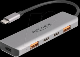 64302 USB 3.1 hub, 5 port, USB-C to 3x C, 2x A