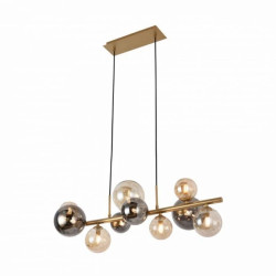 Lampa wisząca VILLA kolor złoty/szary, bursztynowy metal/szkło, 10xG9 IP20 MD5918-10-EGN Zuma Line