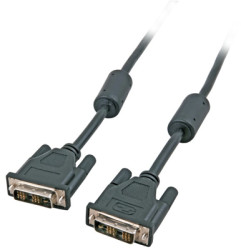 Connection cable, 2 m, black, DVI-D Single Link (18+1) plug, straight to DVI-D Single Link (18+1) plug, straight, K5433IND.2
