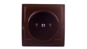 Bis Gniazdo Pojedyncze B/U Brązowe Gn-1B/24