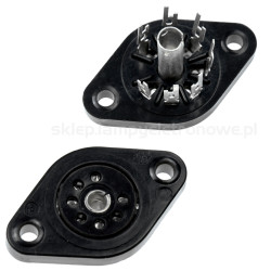 Podstawka lampowa heptal do chassis ebonit long silver pins