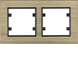 Lumina passion Ramka 2-krotna pozioma aluminium mosiądz WL9224