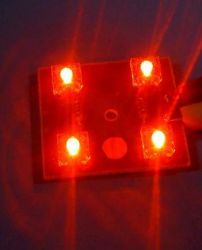 MODUŁ 12V LED FLUX 4 32x36mm RED