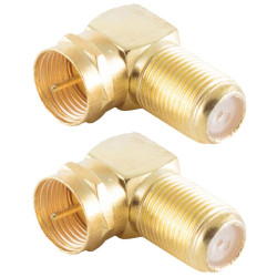 Shiverpeaks BS15-301614 F Adapter Angled Gold-Plated 2 piece(s)