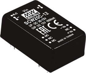 MEAN WELL SCW20C-12 Moduł przetwornicy DC/DC 1.666 A 20 W Ilość wyjść: 1 x Content 1 szt.