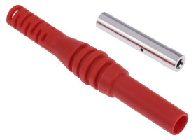 Gniazdo bananowe Żeński Połączenie lutowane typ Gniazdo bananowe Czerwony 19A Staubli rozmiar 4 mm