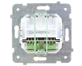 AS Gniazdo telefoniczne podwójne RJ11 niezależne ecru GPT-2GN/m/27