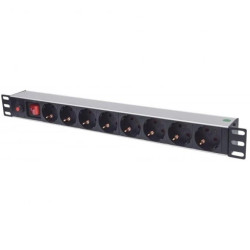 Listwa zasilająca Rack 19 X8 1U Schuko 3M bezpiecznik 713986
