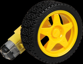 COM-MOTOR01 Geared motor with wheel, 3 - 9 V, 3.5-mm shaft