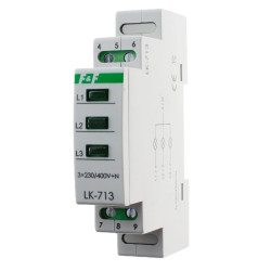 Lampka modułowa na szynę 3-fazowa 3x230V zielona LK-713G F&F