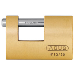 ABUS 11578 82/90mm Monoblock Brass Shutter Padlock Keyed Alike 8521