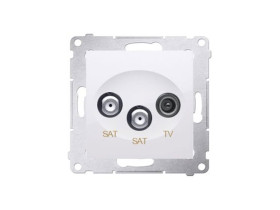 SIMON 54 Gniazdo antenowe RTV SAT białe DASK2.01/11 KONTAKT SIMON