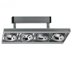 Oprawa zwieszana prostokątna szara 40W/830 4xAR111 LED Flash 1S RELCO