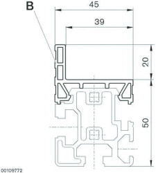 Szyna profilowa, 3000mm x 45mm x 70mm Bosch Rexroth