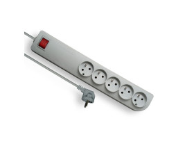 Przedłużacz zabezpieczony 5 gniazd z uziemieniem 3m+wyłącznik z modułem przeciwprzepięciowym PSF3-503 ELGOTECH