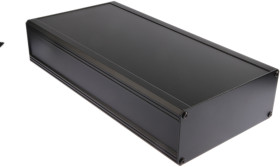 Obudowa radiatora Aluminium wytłaczane szerokość zew. 200 mm długość zew. 400 mm wys. zew. 86 mm RS PRO IP40 Czarny