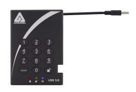 Dysk twardy przenośny Aegis Bio 3, 1 TB, USB 3.0, zewnętrzny, Apricorn