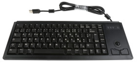 Klawiatura z trackballem Kompaktowa przewodowa, kolor: Czarny, USB, AZERTY, CHERRY