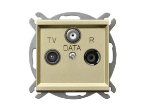 SONATA Gniazdo antenowe RTV-DATA szampański złoty GPA-RD/m/39 OSPEL