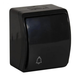 KOALA Łącznik przycisk zwierny dzwonek natynkowy wodoodporny IP44 czarny 155-05