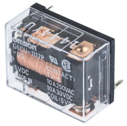 Przekaźnik mocy 5V dc SPST Omron, montaż PCB 125Ω Otwór przezierny