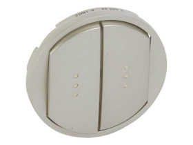 CELIANE Klawisz podwójny podświetlany tytanowy 068304 LEGRAND