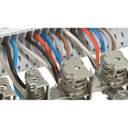 Ekranowany zacisk kabla Uchwyt ekranujący Legrand Bloki zaciskowe śrubowe lub sprężynowe Montaż na szynie DIN