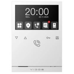 Monitor głośnomówiący 4,3, możliwość sterowania dwoma wejściami (furtka, brama) Vidos IPX M101