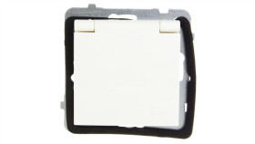 As Gniazdo Bryzgoszczelne Z/U Ip44 Klapka Ecru Gph-1Gz/M/27/W