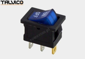 Przeł. podśw. mały AC niebieski 3pin