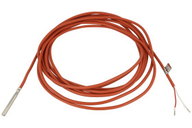 Czujnik; temperatury; 1-FS-PT100-5K; z obudową; rezystancyjny; cylindryczny metalowy; PT100; z przewodem 5mb; fi 6x50mm; 100Ohm;