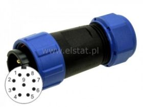 Złącze przem. męskie; SP2110/P9 WT kabel ( 9P 5A )