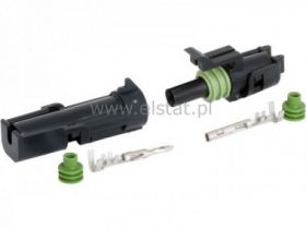 Złącza hermetyczne Weather-Pack; wtyk-gniazdo 1P