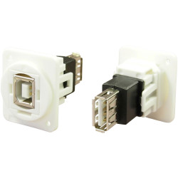 Cliff CP30207NXW Adapter USB Socket Type B-A Built-In 1pc
