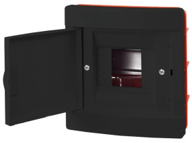 Rozdzielnica modułowa podtynkowa 1x4 IP40 czarna CZRM-PT-04M