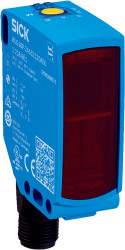 Czujniki fotoelektryczne Polaryzacja retrorefleksyjna w obudowie prostokątnej SICK NPN/PNP zakres 0→ 5 m LED