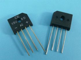 6A/200V PINY PŁASKI KBU-6D,RS-602 MOST