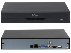 Rejestrator NVR 16xIP, AI, SMD+, FR, 256Mb/s, 16Mpix, HDMI, VGA, 1x HDD, obudowa plastikowa, biała, 12VDC
