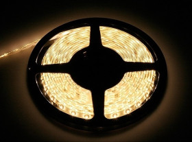 5m Warm White 12V Waterproof IP65 8mm LED Strip 300x3528 LEDs