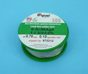 Sn96Ag4 Q 0,70 100g SPOIWO BEZOŁOW.
