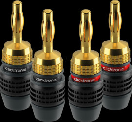 52546 Banana plugs for speaker cables, 4 pieces