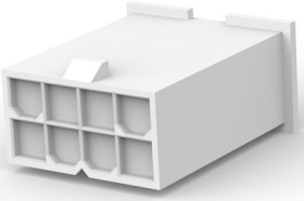 Plug housing, 8 pole, pitch 4.2 mm, straight, natural, 1969612-8